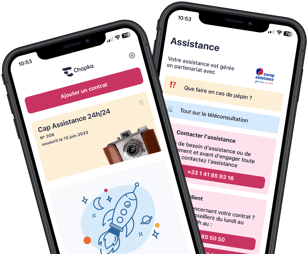 Application Chapka Assurance sur mobile