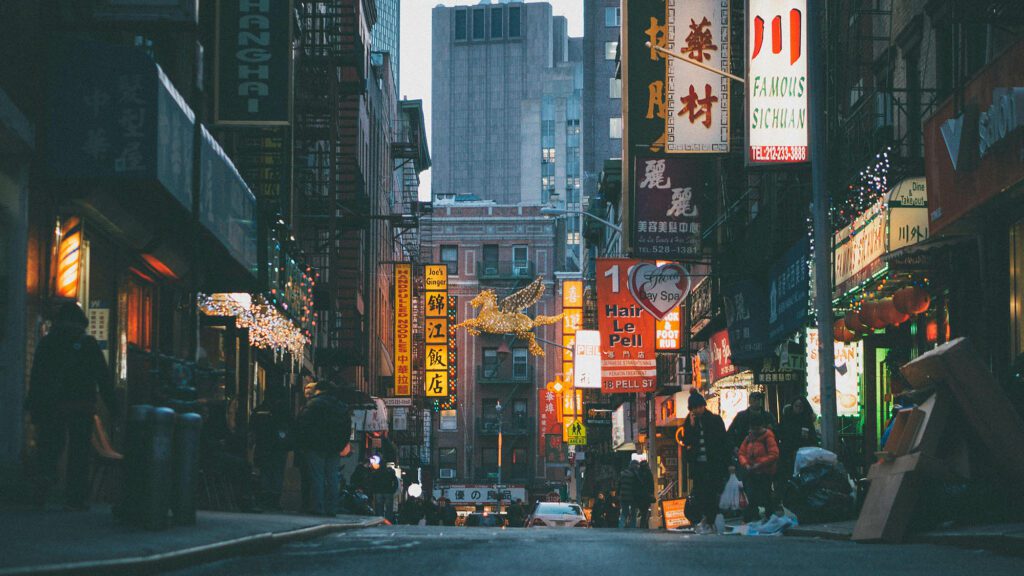 Le célèbre quartier de Chinatown à New York