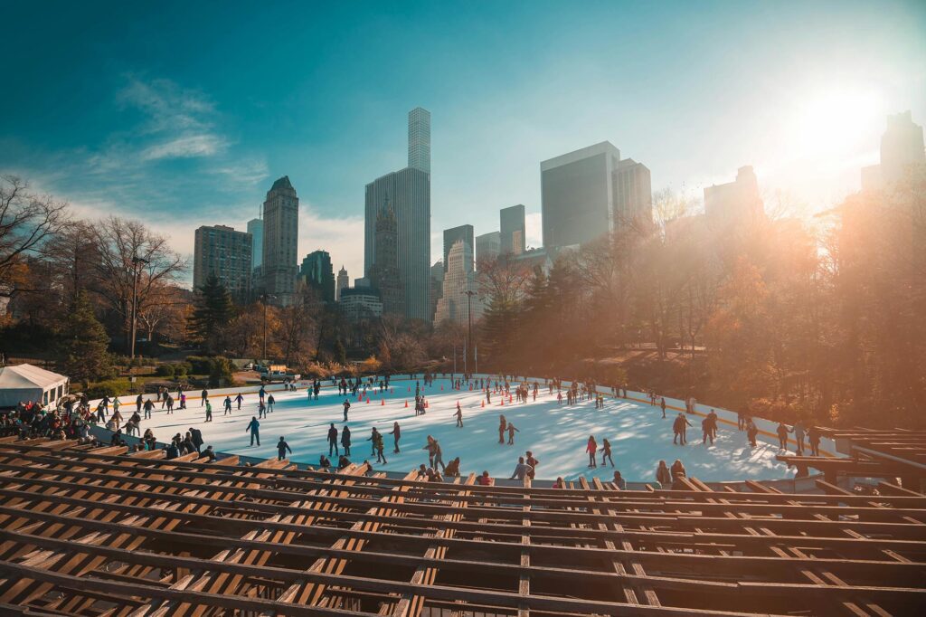 Profitez de la patinoire de Central Park pendant l'hiver !