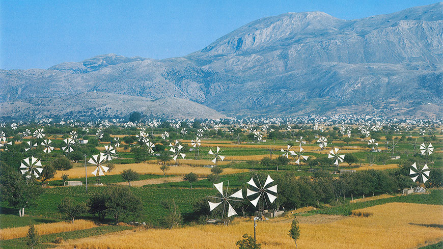 Le magnifique plateau de Lassithi, en Crète