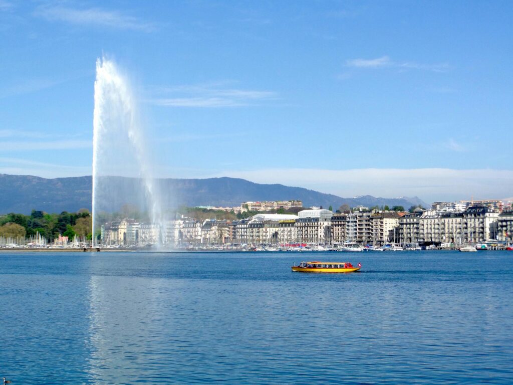 Le jet d'eau symbolique de Genève