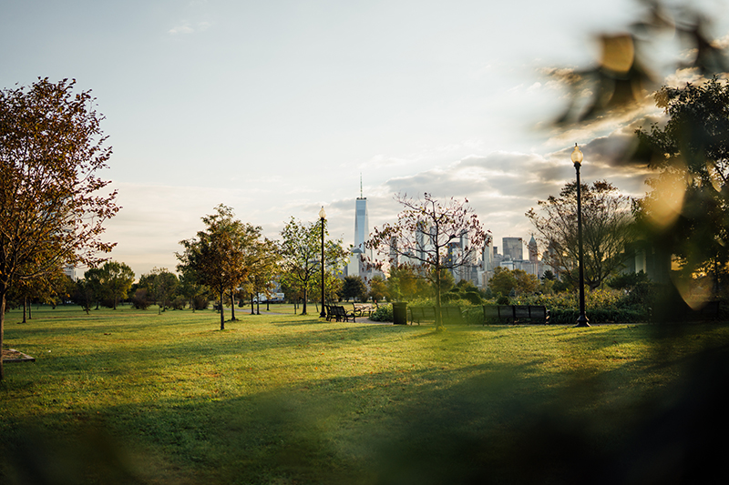 Liberty State Park in autumn